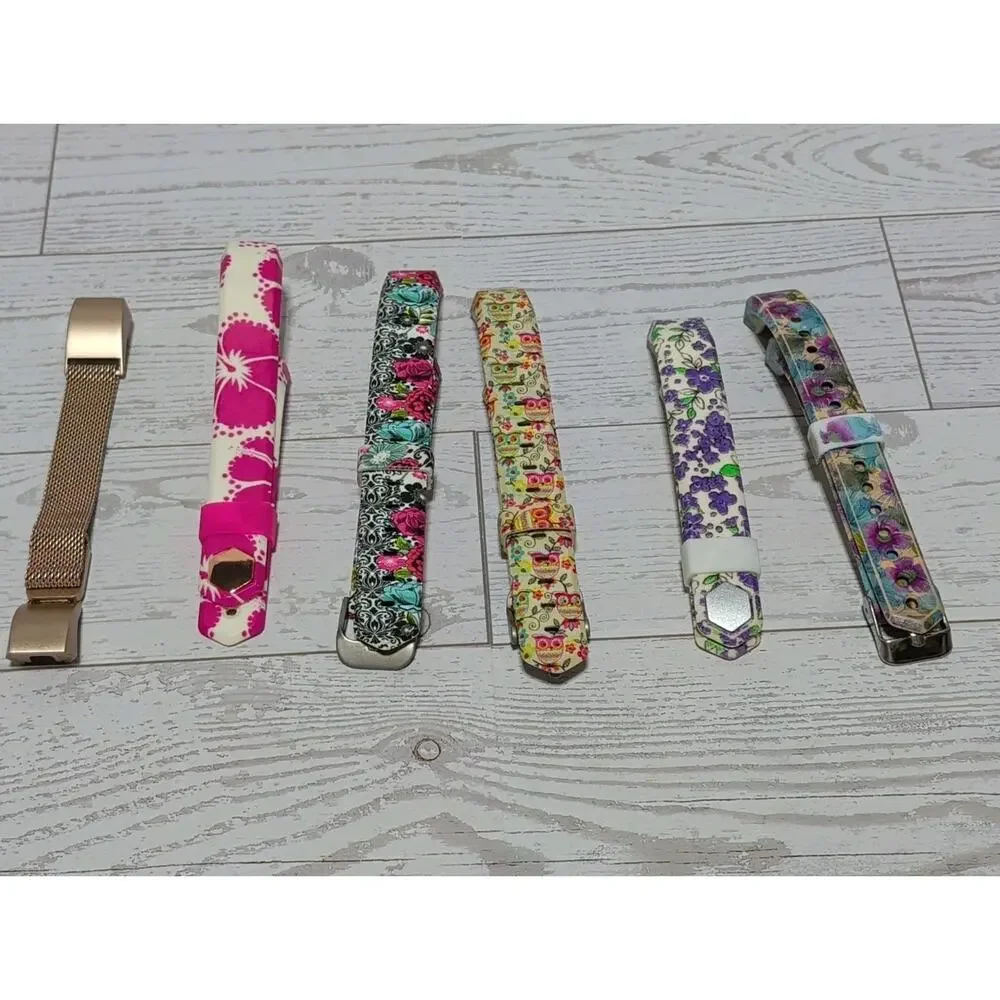 Fitbit Alta 2 Brand Chargers & 12 Different Generic Flower Bands For Model FB406